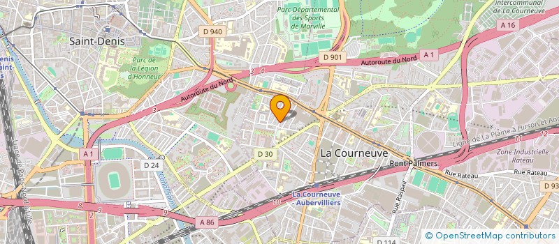 localisation de l'entreprise SCI SANJOY à LA COURNEUVE