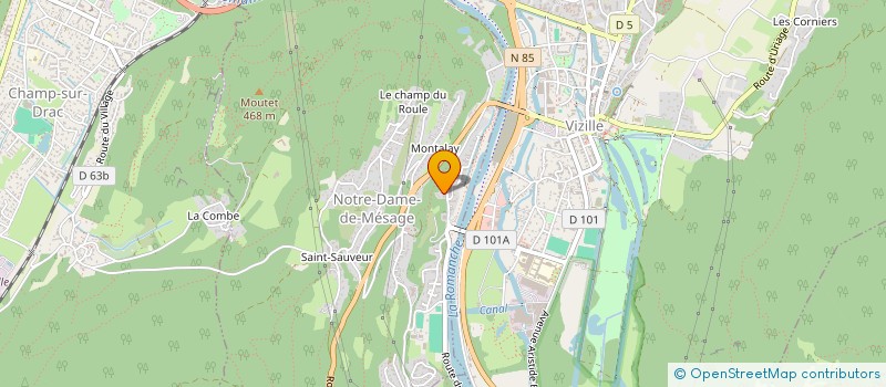 localisation de l'entreprise SCI SANMAG  NOTRE-DAME-DE-MESAGE