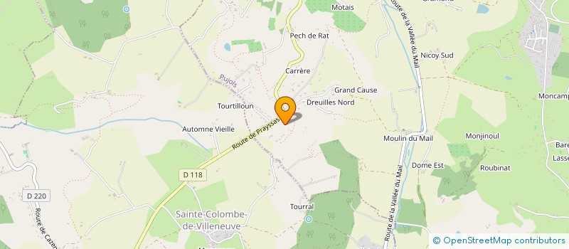 localisation de l'entreprise SCI SANOH  PUJOLS