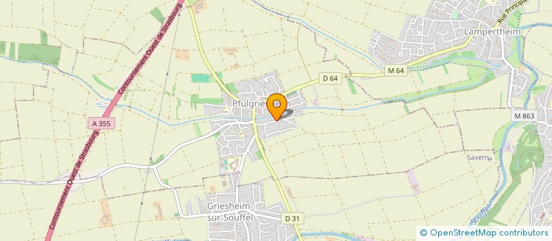 localisation de l'entreprise SCI SANSI  PFULGRIESHEIM