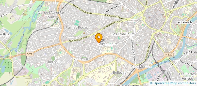 localisation de l'entreprise SCI SANTA CHIARA à LIMOGES