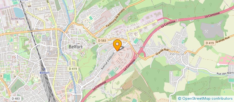localisation de l'entreprise SCI SANTE GLACIS  BELFORT