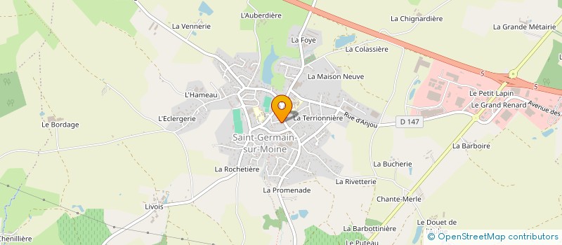 localisation de l'entreprise SCI SANTE VAL DE MOINE à SEVREMOINE