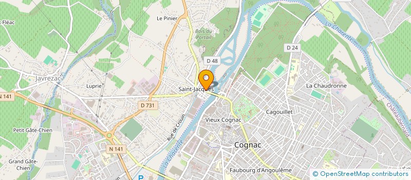 localisation de l'entreprise SCI SANTHI à COGNAC