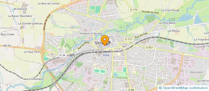 localisation de l'entreprise SCI SANTIAGO-HERIVEAU  VITRE