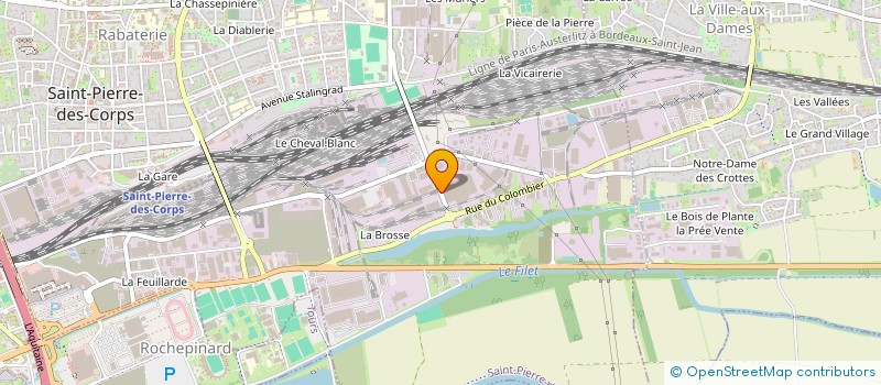 localisation de l'entreprise SCI SANTIAGO SOULIER  SAINT-PIERRE-DES-CORPS