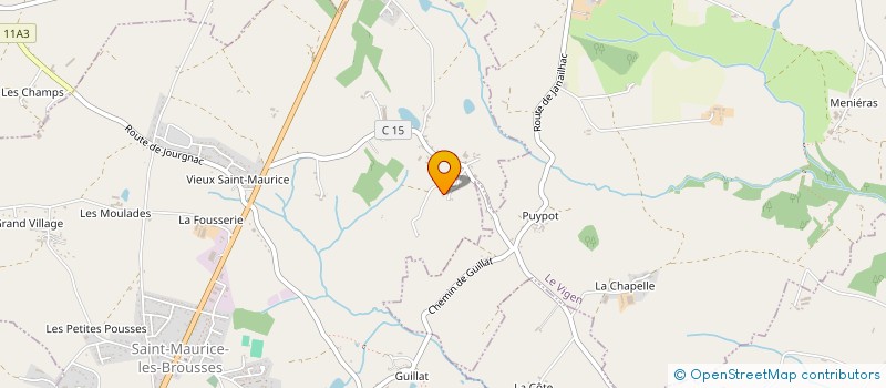 localisation de l'entreprise SCI SANTORIN à SAINT-MAURICE-LES-BROUSSES