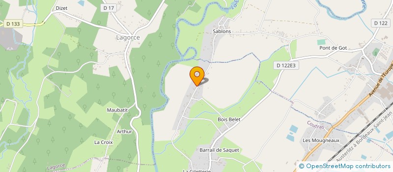 localisation de l'entreprise SCI SANTS DE LA PEDRA  COUTRAS