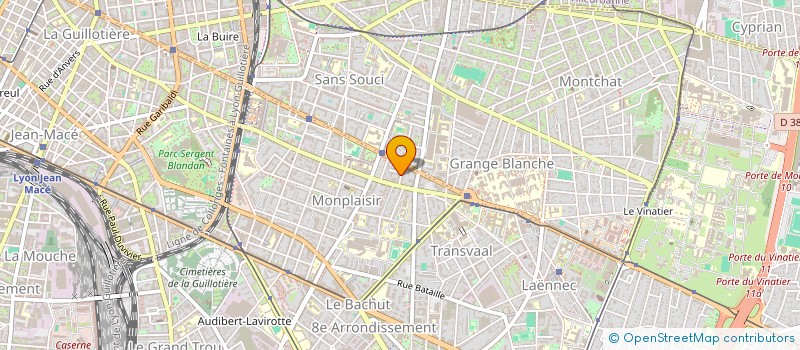 localisation de l'entreprise SCI SANTY SARRAZIN KINESITERAPIE  LYON