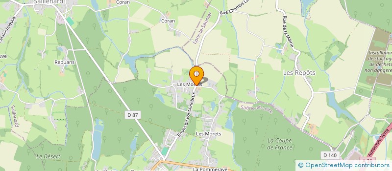 localisation de l'entreprise SCI SAONE SEILLE IMMO  BEAUREPAIRE-EN-BRESSE