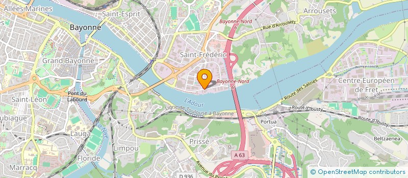 localisation de l'entreprise SCI SAPATO à BAYONNE