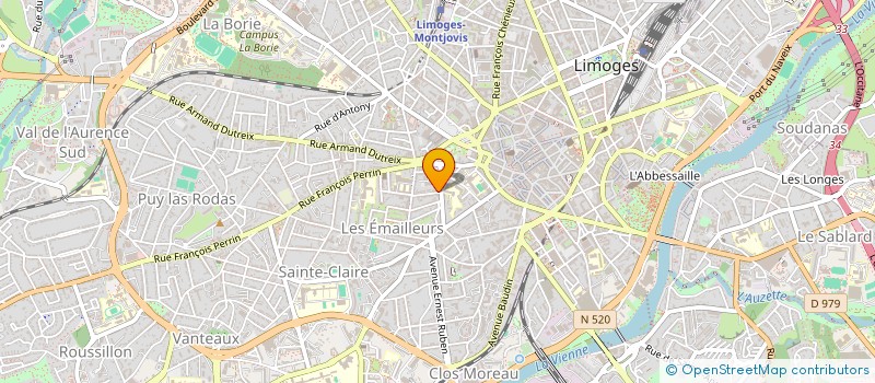 localisation de l'entreprise SCI SAPHAL à LIMOGES