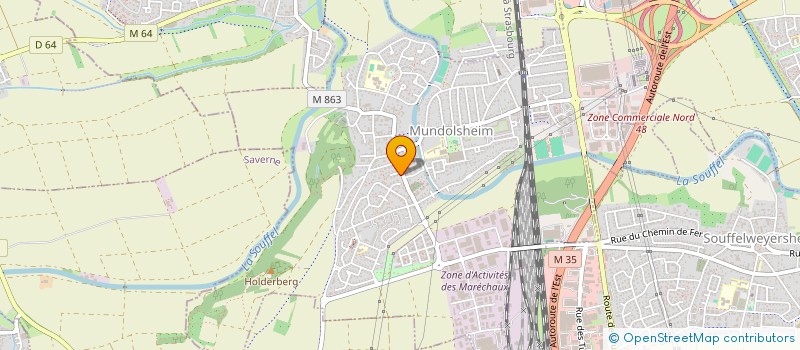 localisation de l'entreprise SCI SAPHIR  MUNDOLSHEIM