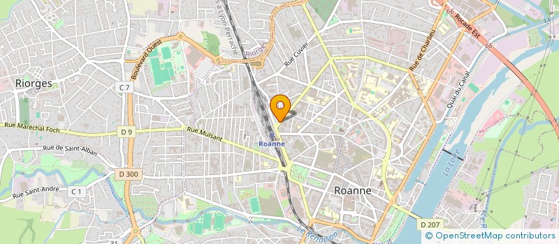 localisation de l'entreprise SCI SAPHIR  ROANNE