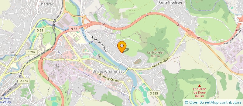 localisation de l'entreprise SCI SAPHYR  BRIVES-CHARENSAC