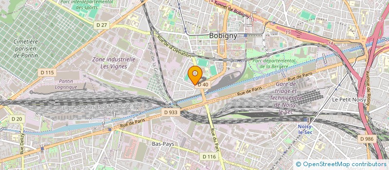localisation de l'entreprise SCI SARADIANA  BOBIGNY