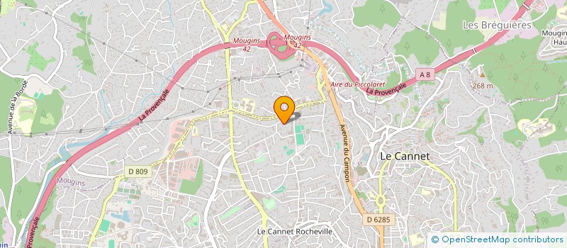 localisation de l'entreprise SCI SARAH à LE CANNET