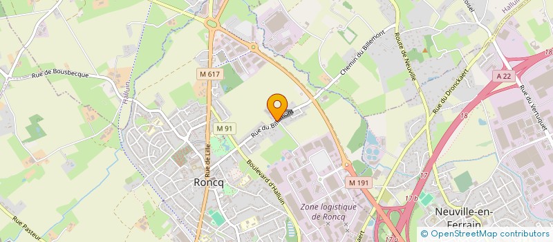 localisation de l'entreprise SCI SARAH à RONCQ