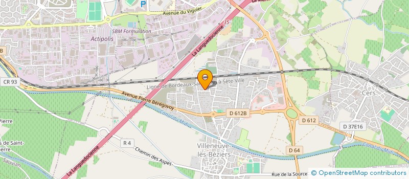 localisation de l'entreprise SCI SARAH ET JULIE à VILLENEUVE-LES-BEZIERS