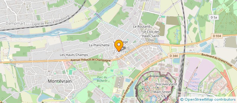 localisation de l'entreprise SCI SARAH PROD  CHESSY