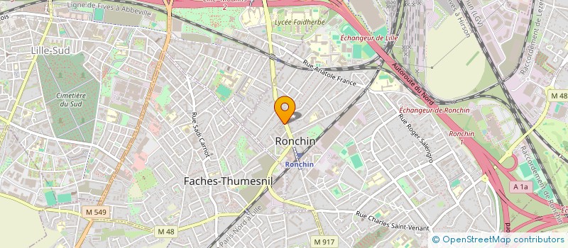 localisation de l'entreprise SCI SARALBAN  RONCHIN