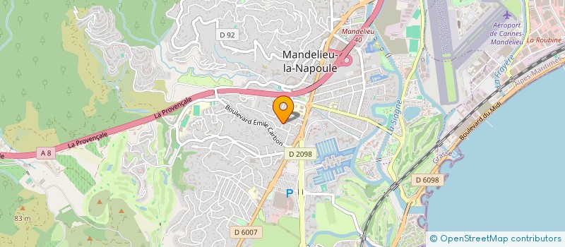 localisation de l'entreprise SCI SARAMITO à MANDELIEU-LA-NAPOULE