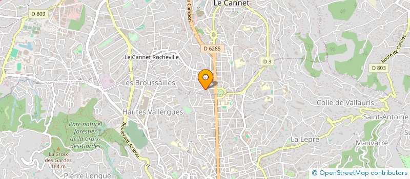 localisation de l'entreprise SCI SARATI à LE CANNET