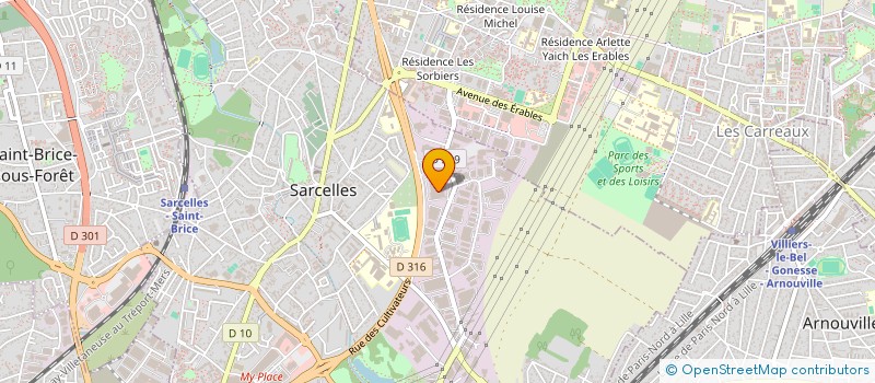 localisation de l'entreprise SCI SARCELLES-ESCOUVRIER  SARCELLES