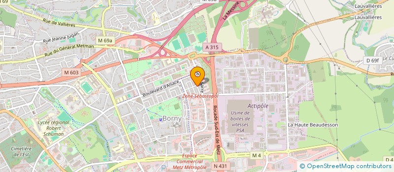 localisation de l'entreprise SCI SARIDAS à SAINT-JULIEN-LES-METZ