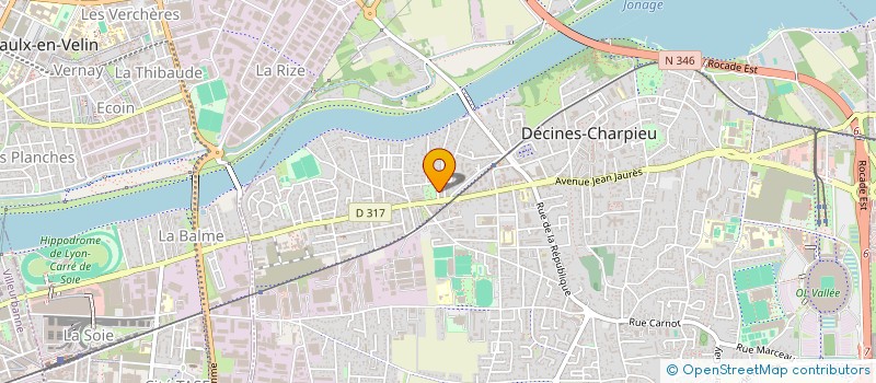 localisation de l'entreprise SCI SARILOU  DECINES-CHARPIEU