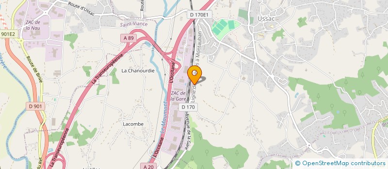 localisation de l'entreprise SCI SARLENTINE  USSAC