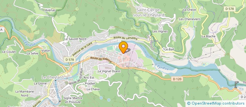 localisation de l'entreprise SCI SAROUL PERRIN  LE CHEYLARD