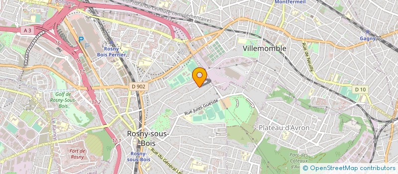localisation de l'entreprise SCI SARRAPAU à ROSNY-SOUS-BOIS