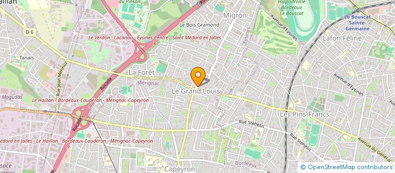 localisation de l'entreprise SCI SARRAZIN HIPPODROME  EYSINES