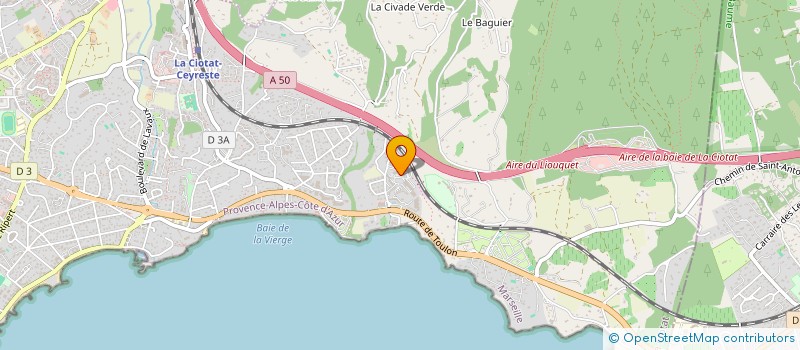 localisation de l'entreprise SCI SARTE à LA CIOTAT