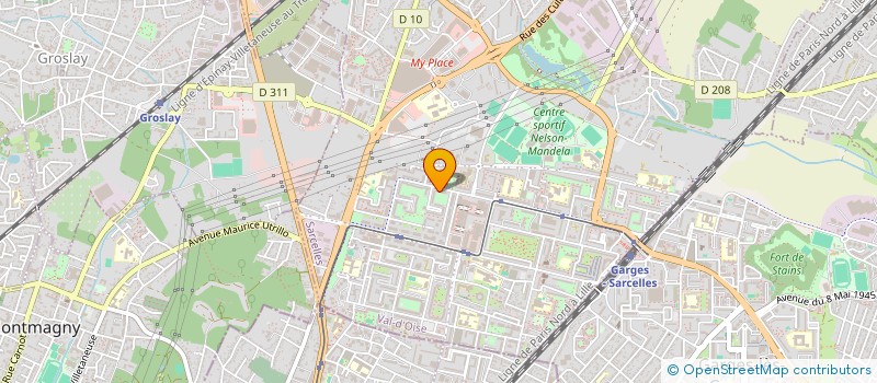 localisation de l'entreprise SCI SARY INVESTISSEMENT à SARCELLES