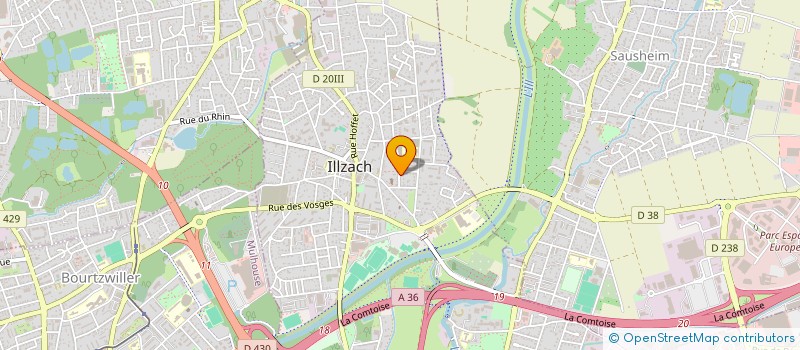 localisation de l'entreprise SCI SATEN  ILLZACH