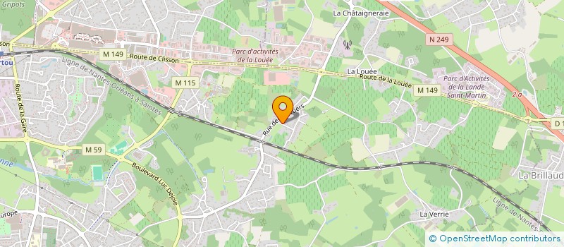 localisation de l'entreprise SCI SATI  VERTOU