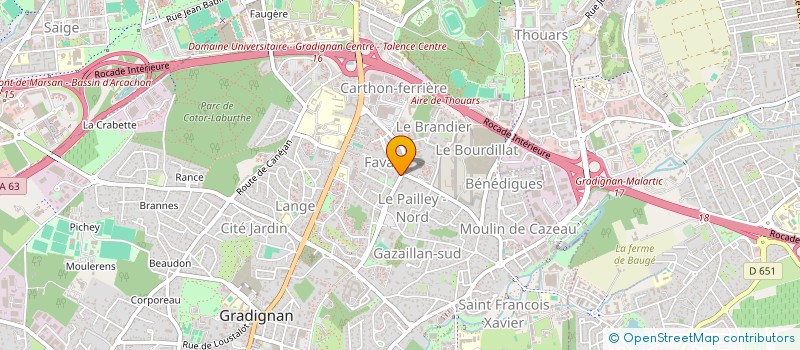 localisation de l'entreprise SCI SATILO  GRADIGNAN