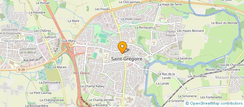 localisation de l'entreprise SCI SAUDUNANT  SAINT-GREGOIRE