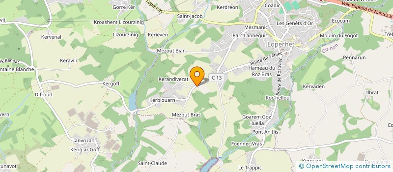 localisation de l'entreprise SCI SAUMAIG  LOPERHET