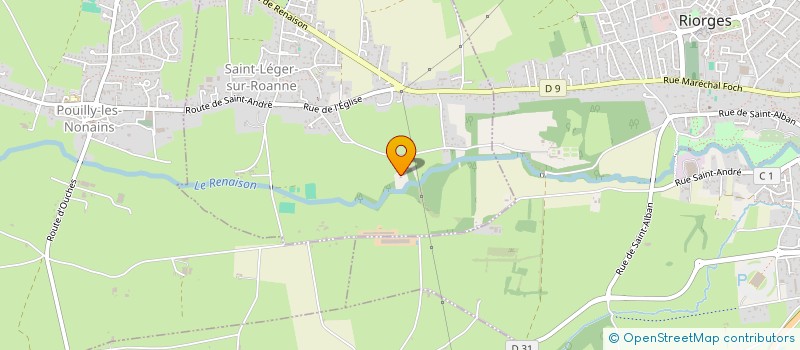 localisation de l'entreprise SCI SAUNIER FERNANDES  SAINT-LEGER-SUR-ROANNE