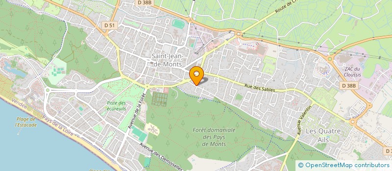 localisation de l'entreprise SCI SAUROM  SAINT-JEAN-DE-MONTS