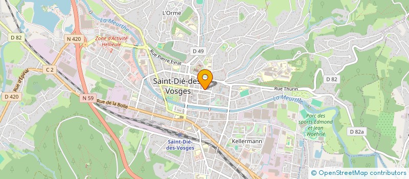 localisation de l'entreprise SCI SAUSSURE à SAINT-DIE-DES-VOSGES
