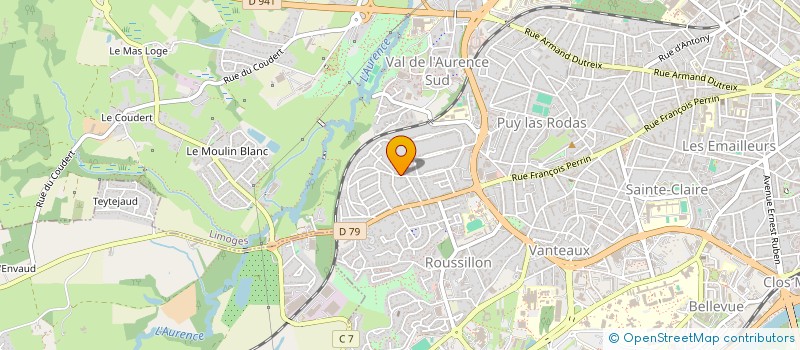 localisation de l'entreprise SCI SAUTOUR à LIMOGES