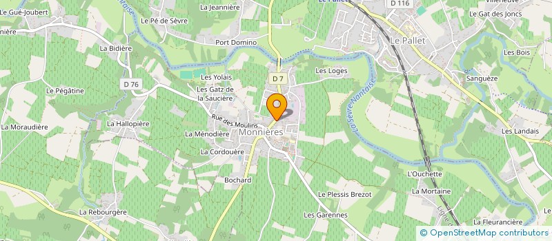 localisation de l'entreprise SCI SAUVAGET  MONNIERES