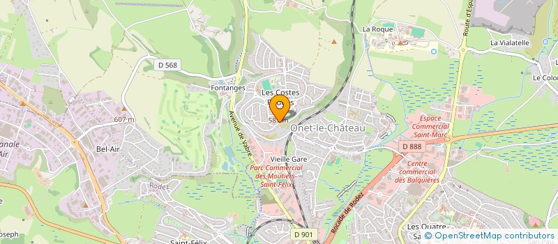 localisation de l'entreprise SCI SAUVAL  ONET-LE-CHATEAU