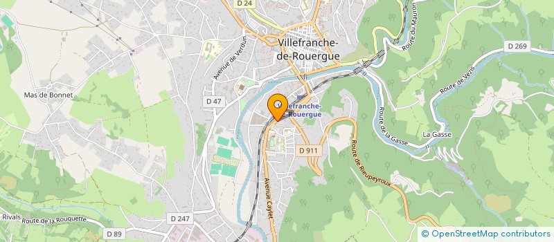 localisation de l'entreprise SCI SAUVANON  VILLEFRANCHE-DE-ROUERGUE