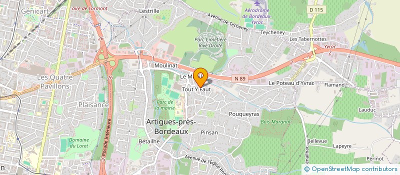 localisation de l'entreprise SCI SAUVIGNON 9  ARTIGUES-PRES-BORDEAUX