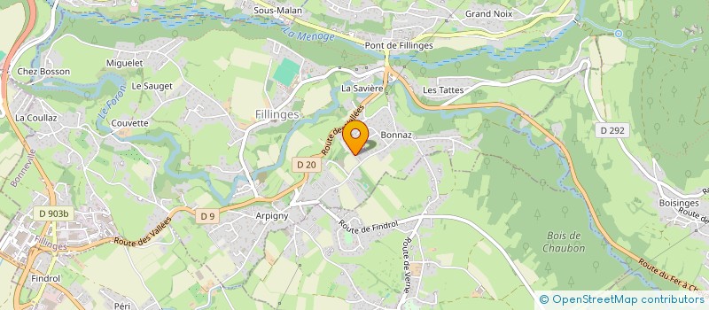 localisation de l'entreprise SCI SAVA  FILLINGES